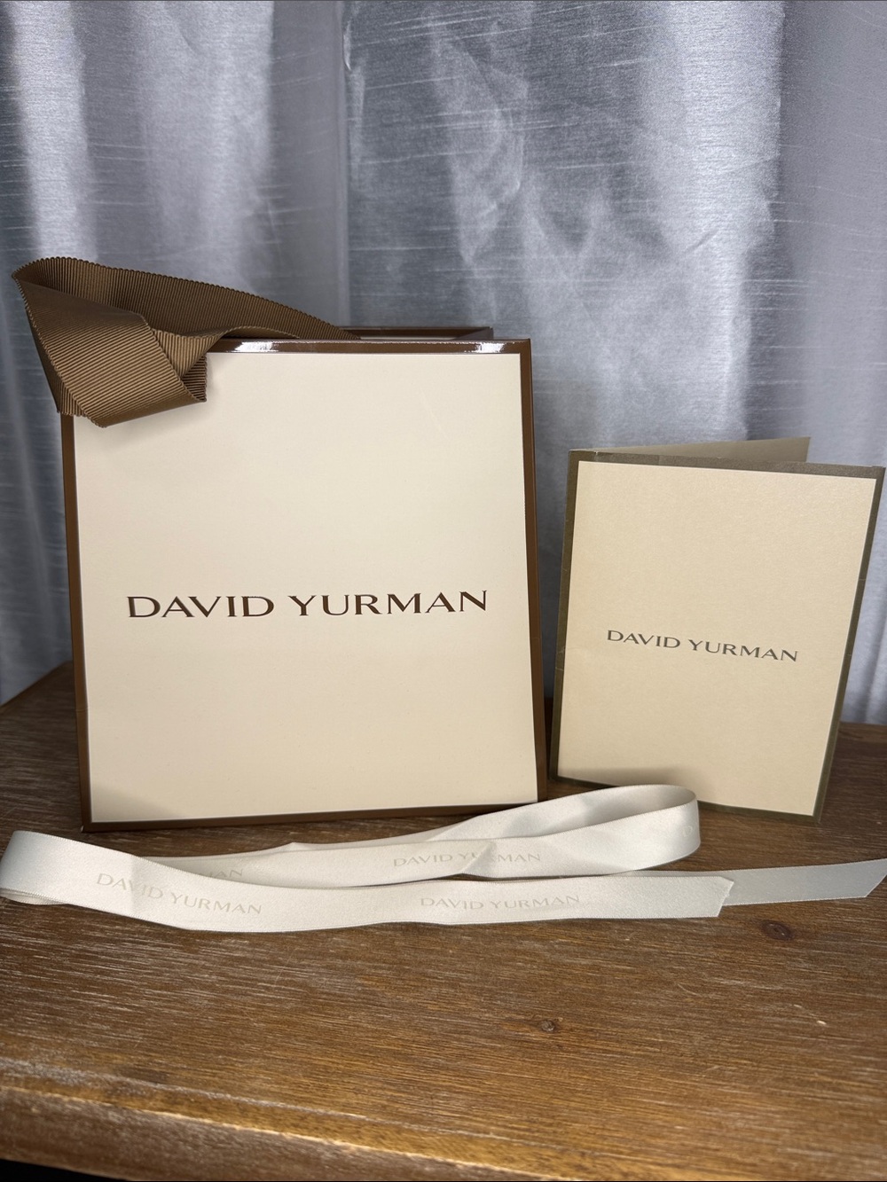 David Yurman Gift Bag Ribbon & Card Only